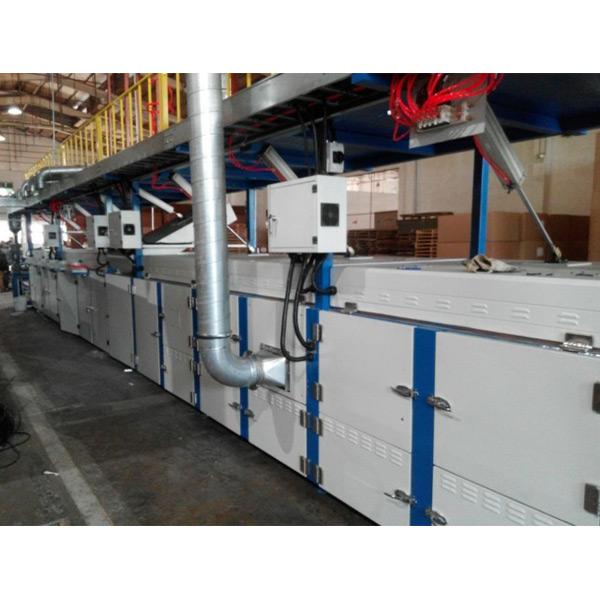 濕簾成型、固化段